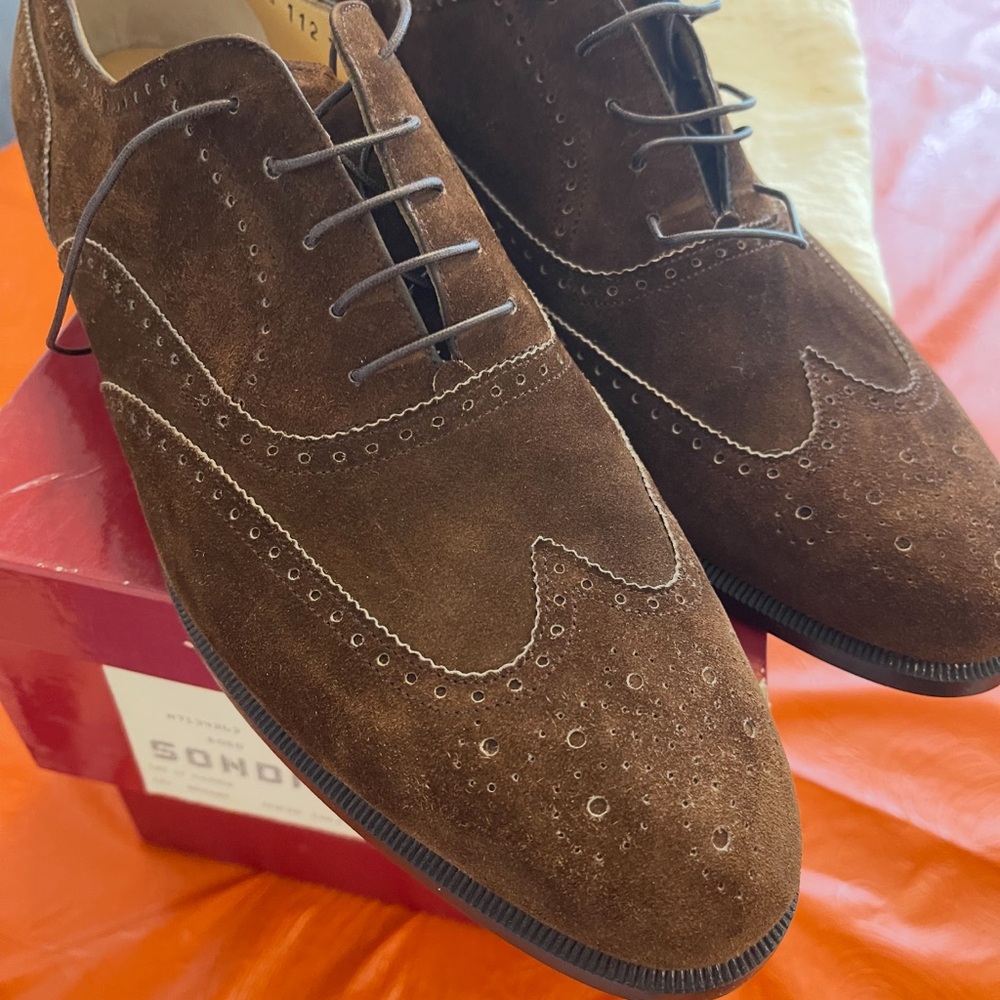 Salvatore Ferragamo brown Suede calf Men’s TieUp Vintage 10 1/2 B
